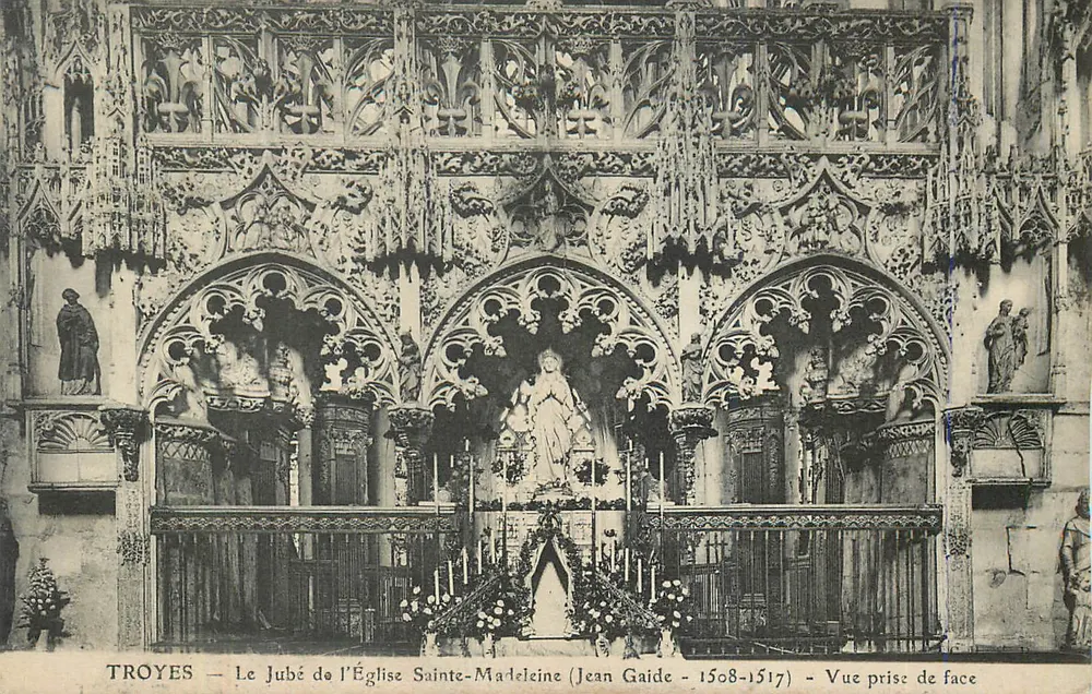 Troyes — Le jubé de l'Église Sainte-Marie (Jean Gaide - 1508-1517) — Vue prise de face - Recto