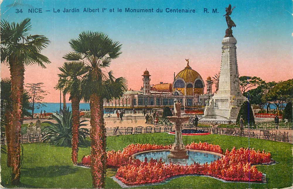 NICE — Le Jardin Albert Ier et le Monument du Centenaire — R. M. - Recto