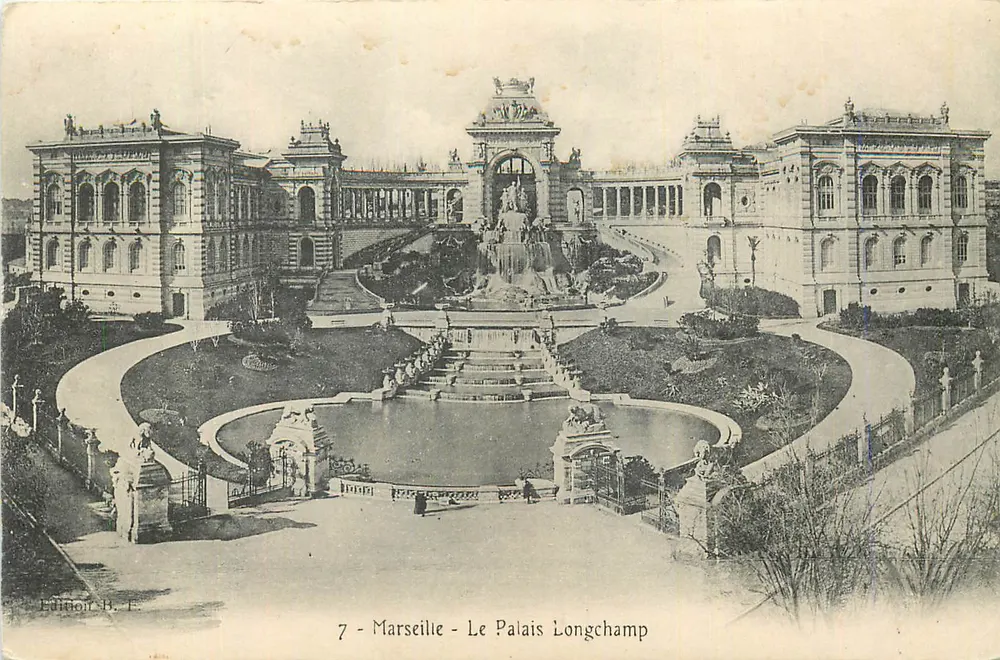 Marseille - O Palácio Longchamp — Editor H. E. n°7 - Frente