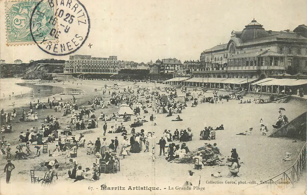 Biarritz Artistique - La Grande Plage — Collection Gorce, phot.-édit., Talence (Gironde) - Recto