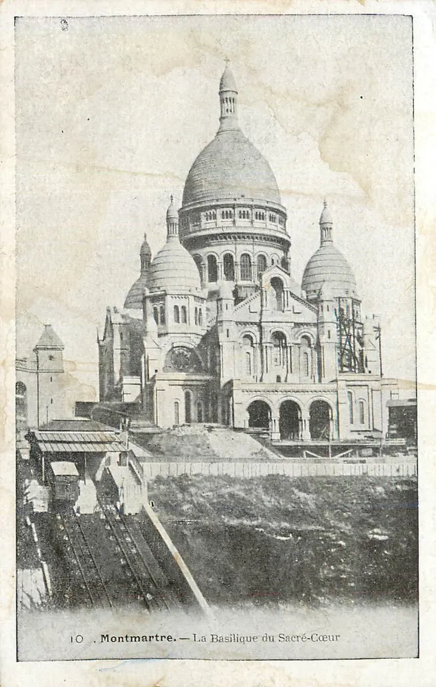 Montmartre — La Basilique du Sacré-Cœur — éditeur inconnu, n° 10 - Recto