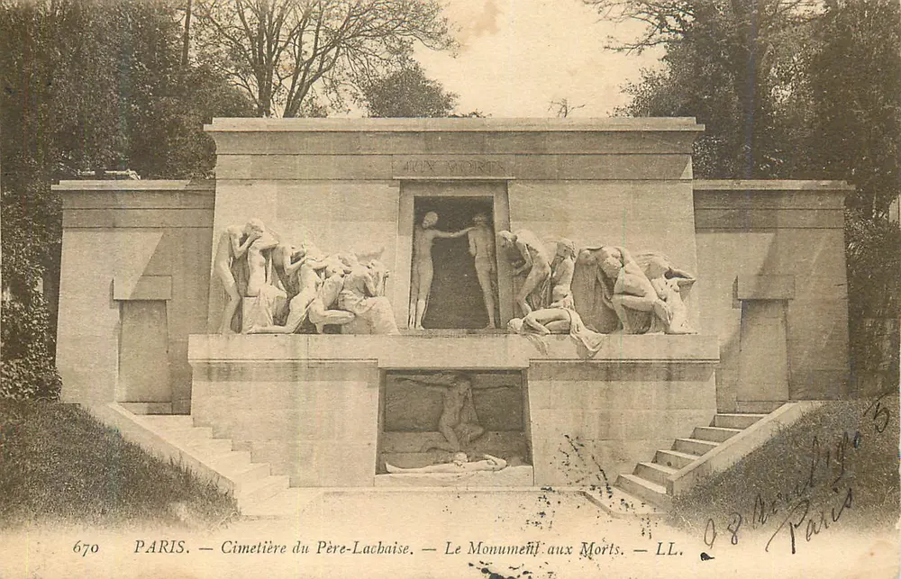 Paris — Friedhof Père-Lachaise — Denkmal für die Toten — LL. — Nr. 670 - Vorderseite