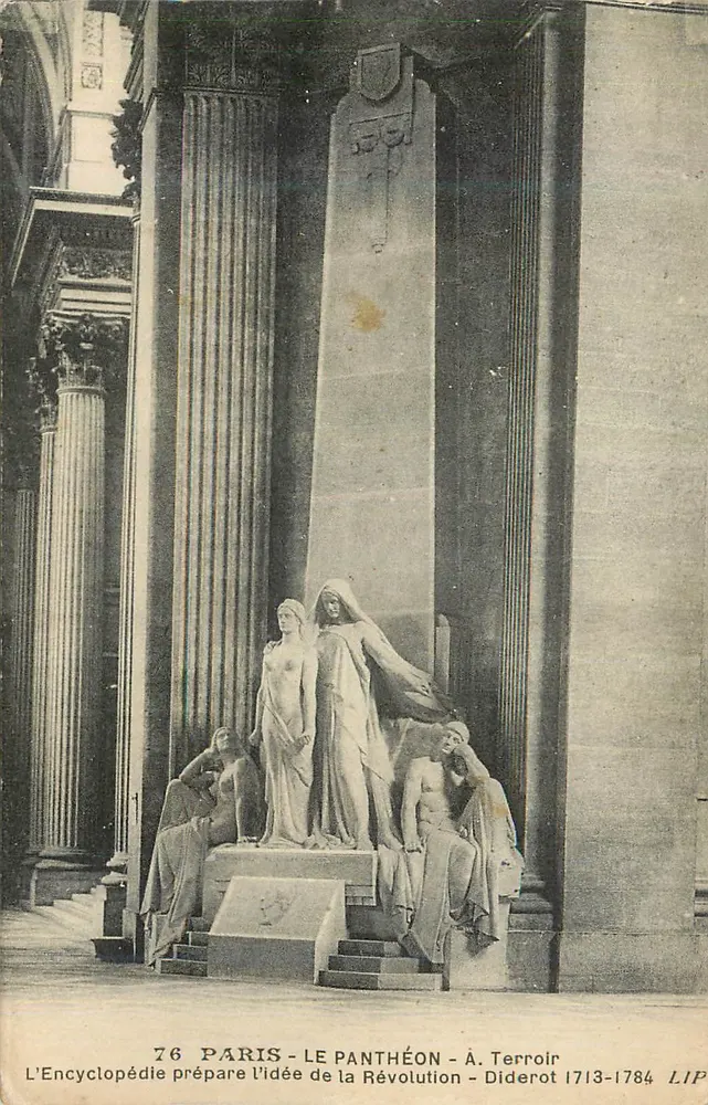 Paris — Der Panthéon — Die Encyclopédie bereitet die Idee der Revolution vor — A. Terroir - Vorderseite