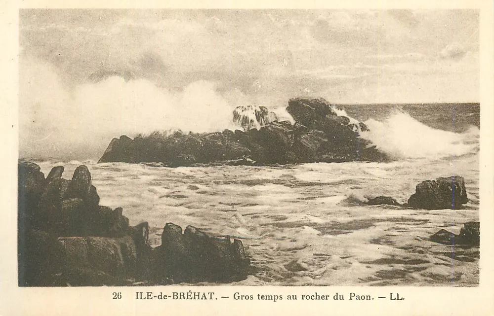 Ile-de-Bréhat — Stürmisches Wetter am Peacock-Rock — LL. - Vorderseite