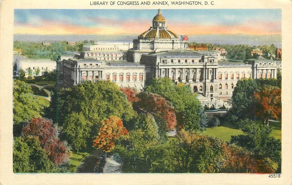 Bibliothek des Kongresses und Anbau — Washington, D.C. — Serie 45518 - Vorderseite