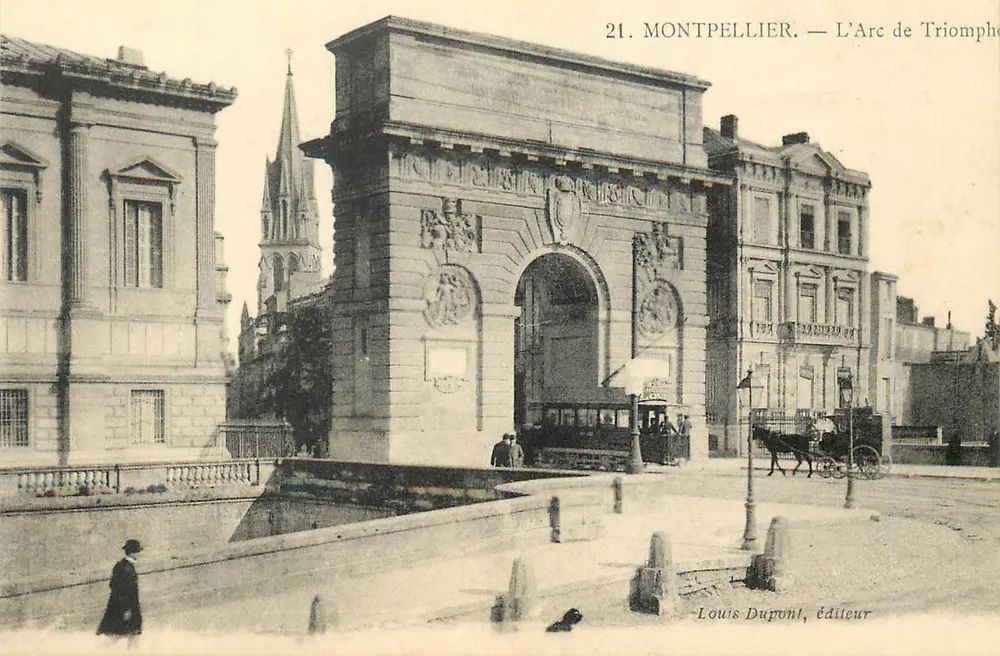 Montpellier — O Arco do Triunfo — Louis Dupont, editor - Frente