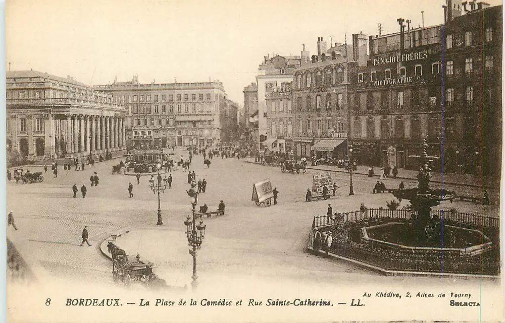 Bordeaux — Place de la Comédie und Rue Sainte-Catherine — Pana Jou Frères Photographe - Vorderseite