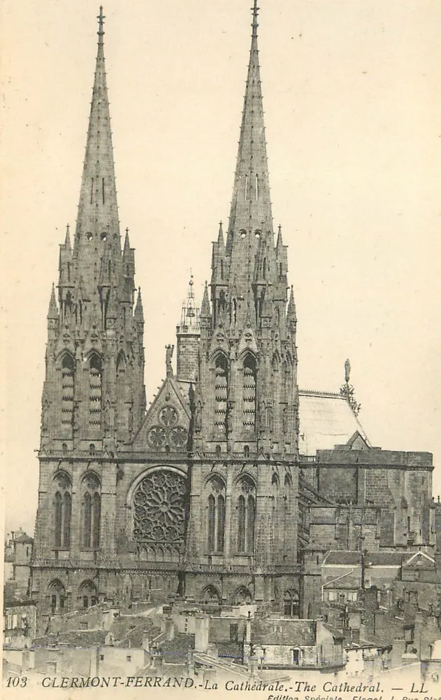 Clermont-Ferrand — A Catedral — Edição Especial Engel, LL, n°103 - Frente