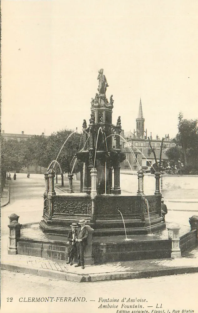 Clermont-Ferrand — Fontaine d'Amboise — Edição especial Flagel, 1, rue Blatin - Frente