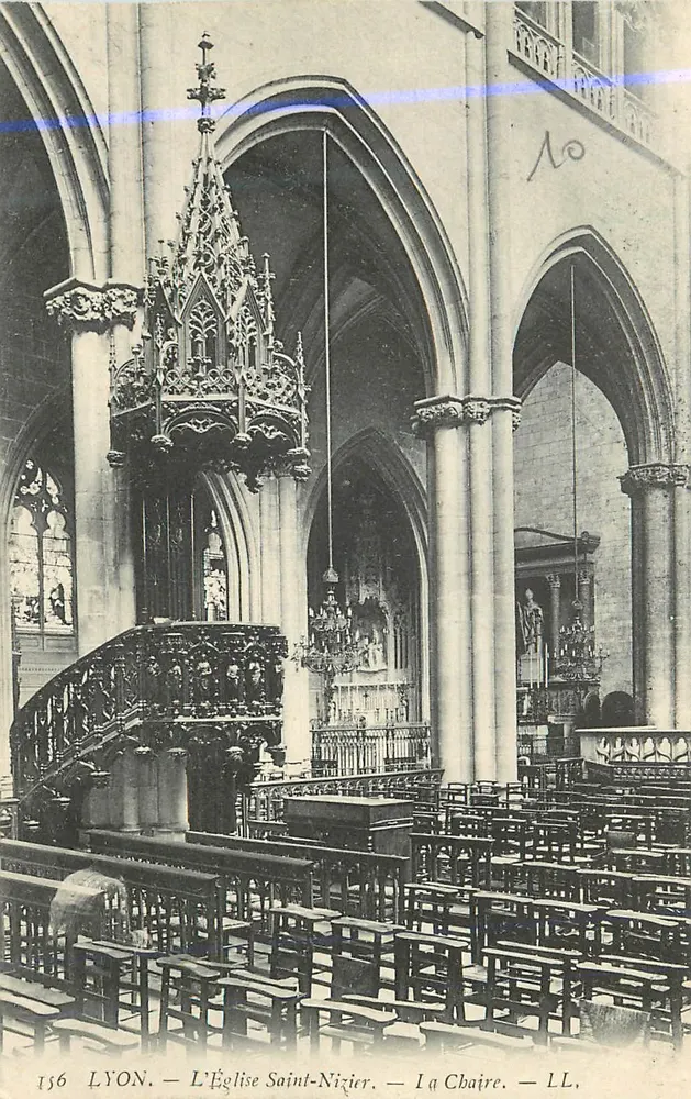 Die Kirche Saint-Nizier — Der Predigerstuhl — Lyon - Vorderseite