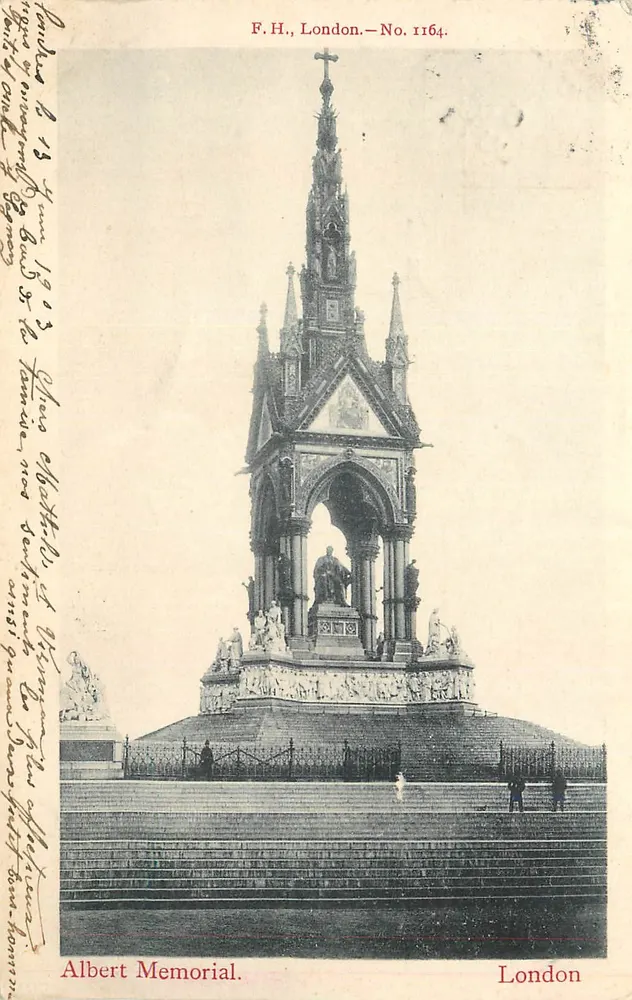 Monumento a Albert — Londres — F.H., Londres — No. 1164 - Frente