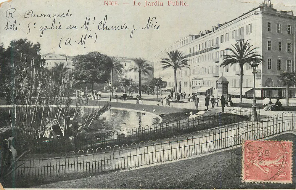 Nice — Le Jardin Public — éditeur imprimeur non visible - Frente