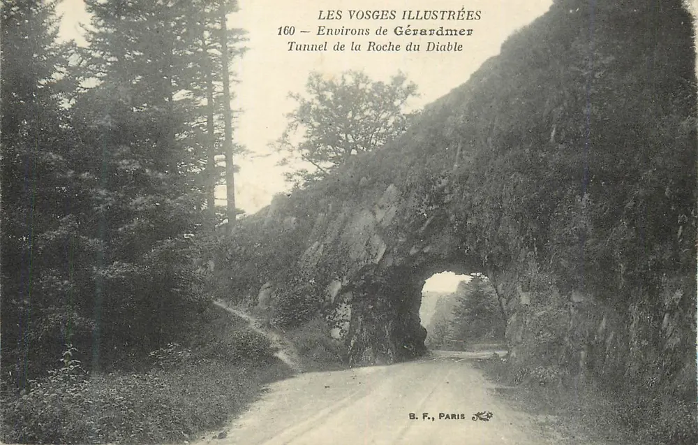 Tunnel der Teufelsfelsen — Umgebung von Gérardmer — B. F., Paris - Vorderseite
