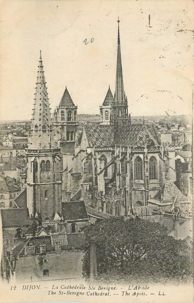 Dijon — A Catedral Santa Bénigne — A Abside - Frente