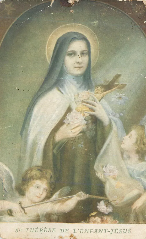 Heilige Thérèse vom Kindlein Jesus — religiöse Darstellung — Verlag und Seriennummer nicht lesbar - Vorderseite