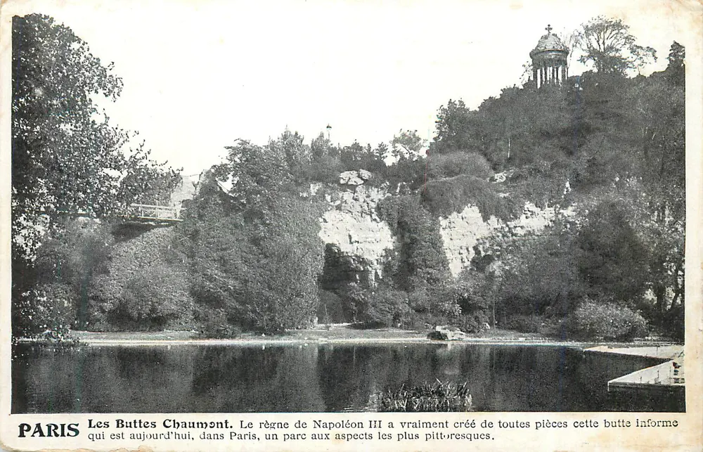 Les Buttes Chaumont — Paris — editor desconhecido, número de série não visível - Frente
