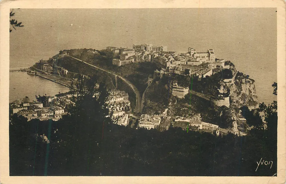 Athen — Panoramablick auf den Akropolis und den Hafen — Yvon, n° 17 - Vorderseite