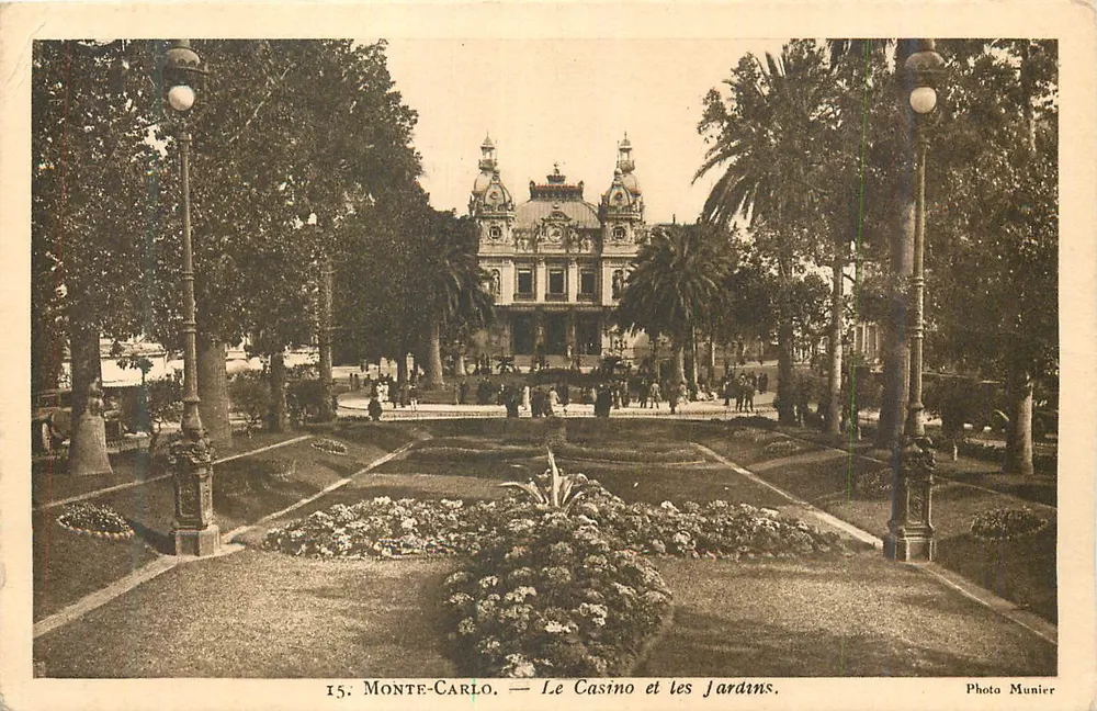Monte-Carlo — Das Casino und die Gärten — Photo Munier - Vorderseite