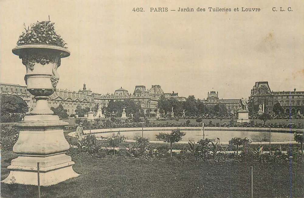 Paris — Jardin des Tuileries und Louvre — C.L.C. Nr. 462 - Vorderseite