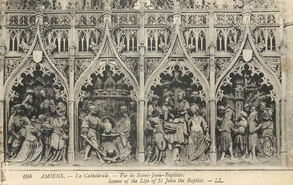 Amiens — Die Kathedrale — Leben des Heiligen Johannes des Täufers — LL. - Vorderseite
