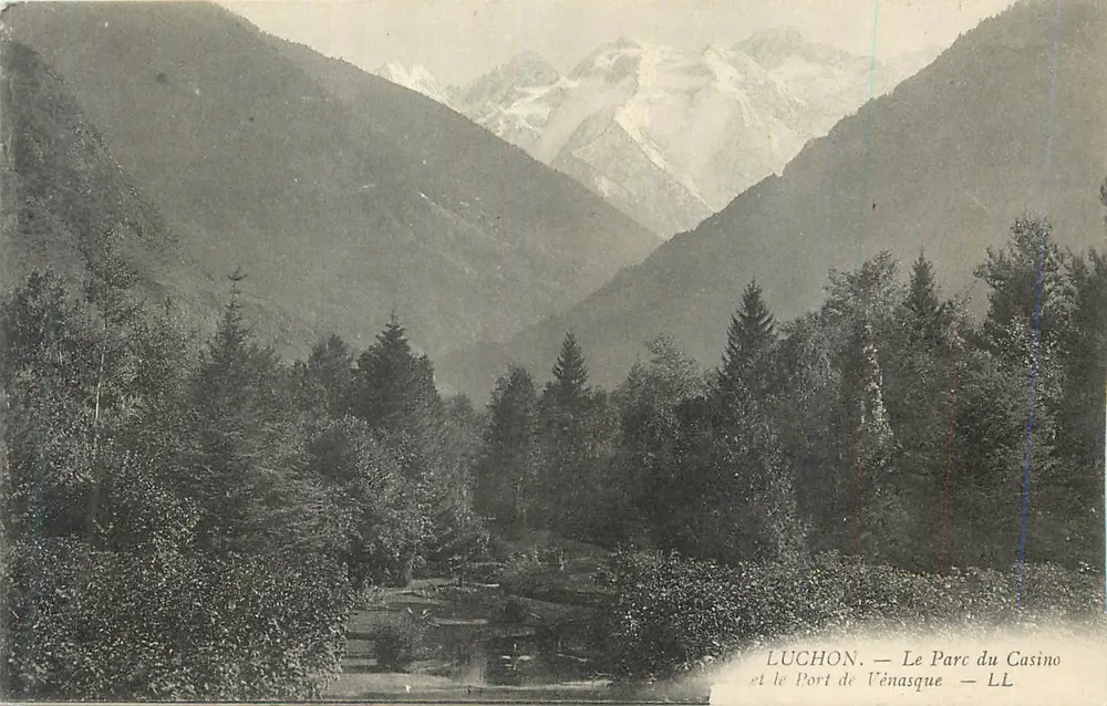 Luchon — Der Casino-Park und der Hafen von Vénasque — LL - Vorderseite
