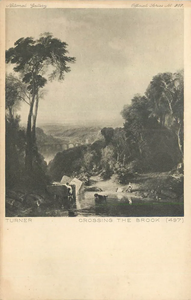 Crossing the Brook — Turner — National Gallery, Official Series No 207 - Recto