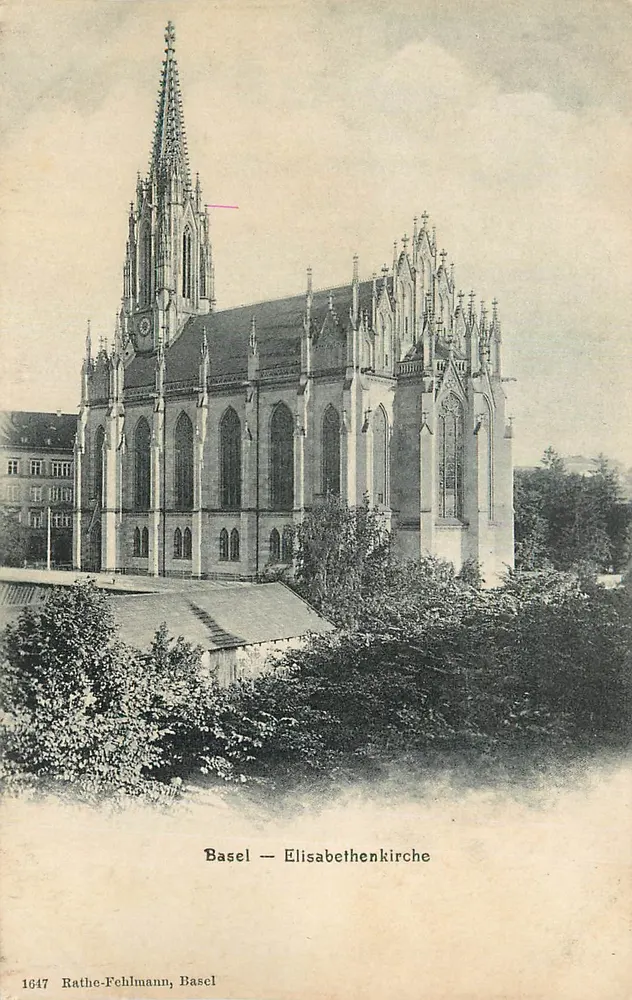 Basel — Elisabethenkirche — Ratho-Fehlmann, Basel - Frente