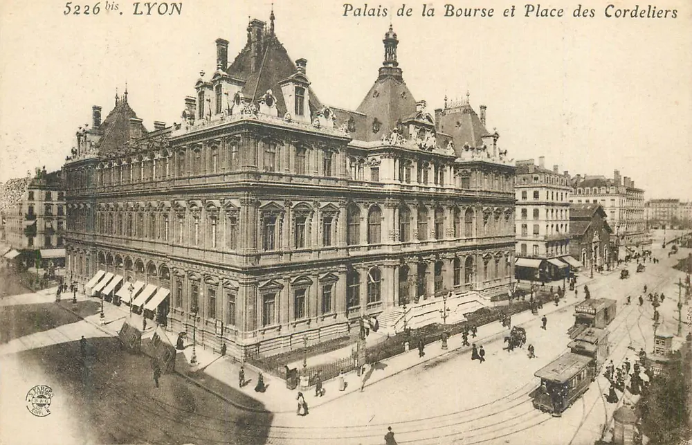 Palast der Börse und Place des Cordeliers — Lyon — Verlag YARDE & CIE, Nr. 5226 bis - Vorderseite