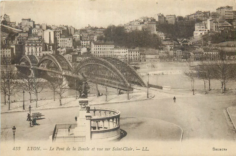LYON. — Die Brücke der Schleife und Blick auf Saint-Clair. — LL. - Vorderseite