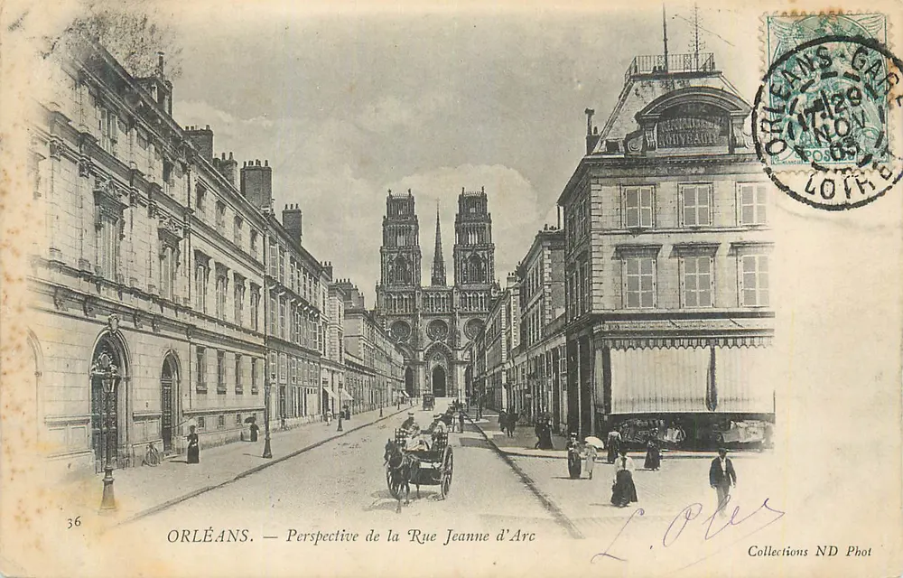 Orléans — Perspektive der Rue Jeanne d'Arc — Collections ND Phot - Vorderseite