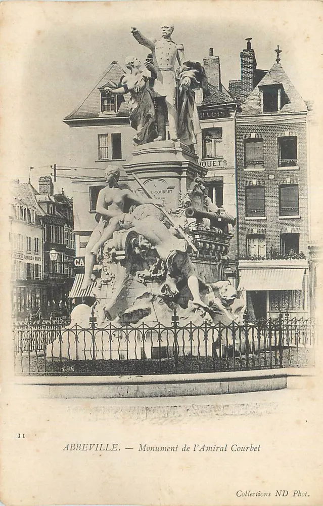 Abbeville — Monumento ao Almirante Courbet — Collections ND Phot. - Frente