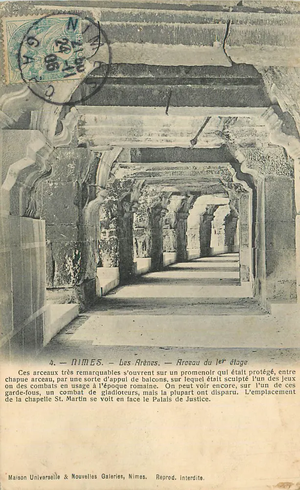 Nîmes — Les Arènes — Aréna do 1º andar - Frente