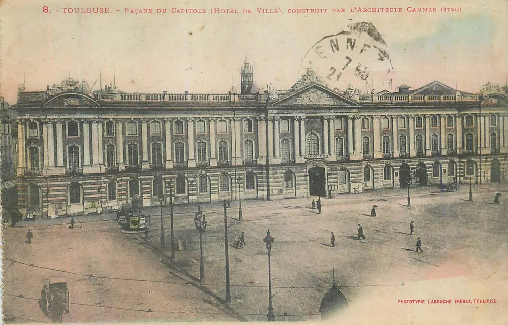 Toulouse - Fassade des Kapitols (Stadthaus), errichtet vom Architekten Cammas (1750) - Vorderseite