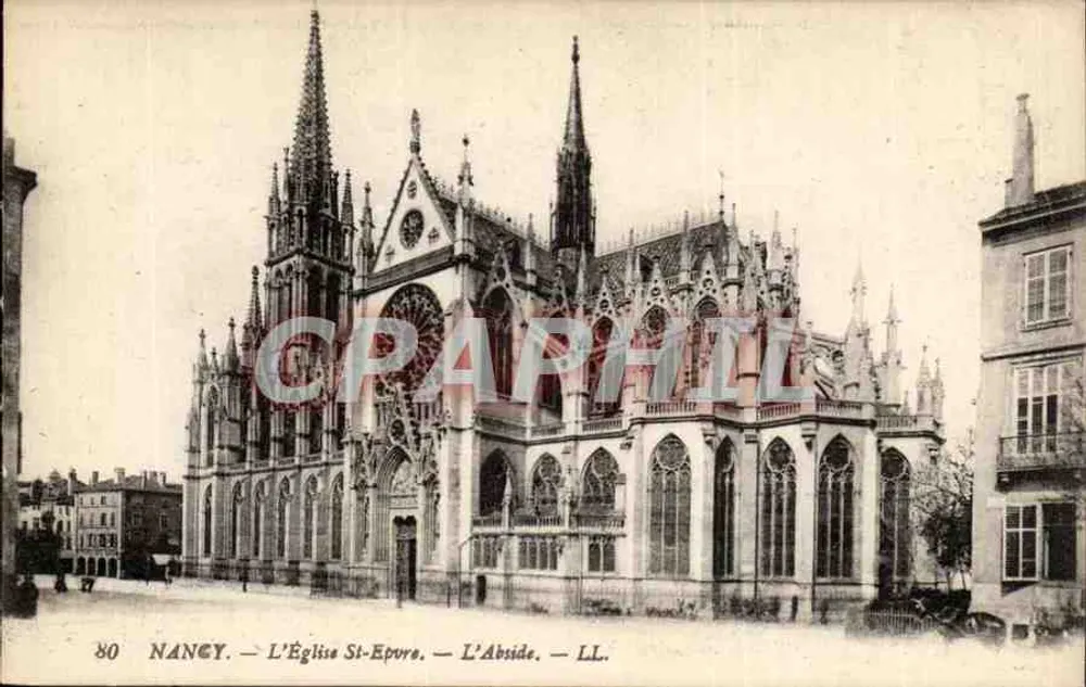 Nancy — A Igreja de São Epvre — A Abside — LL. — N°80 - Frente