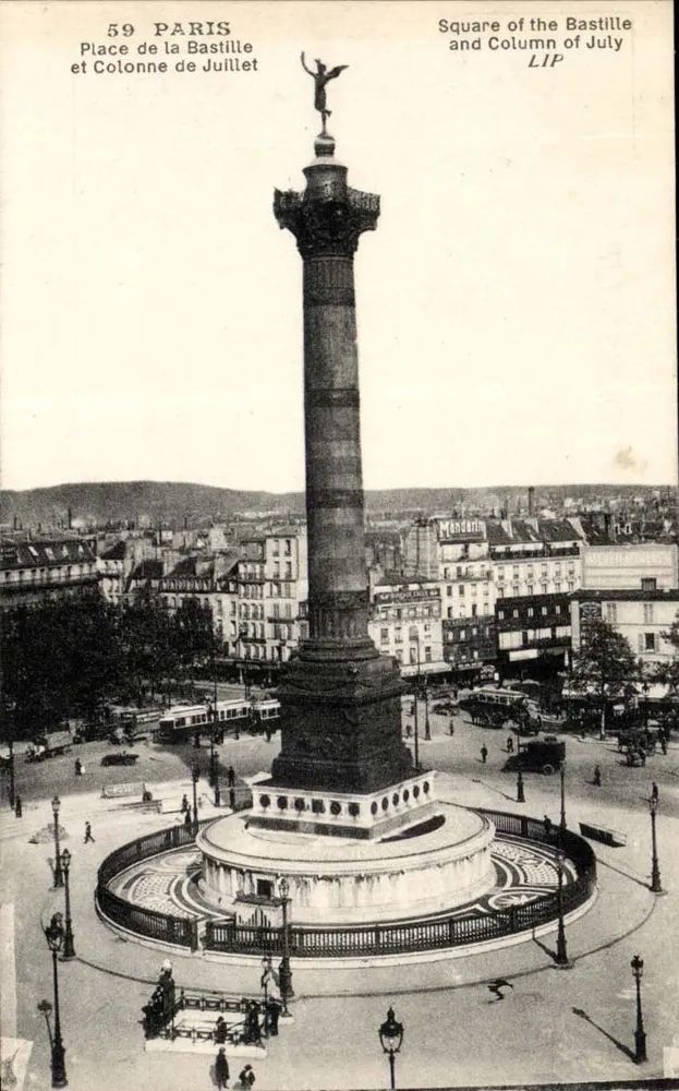 Place de la Bastille — Colonne de Juillet — Éditions Artistiques LIP n°59 - Vorderseite