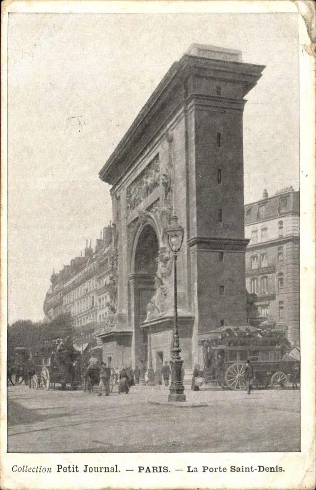 Paris — A Porta Saint-Denis — Coleção Petit Journal - Frente
