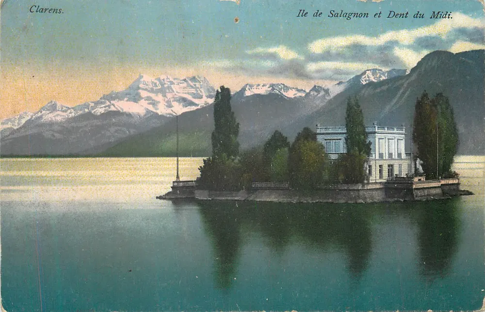 Insel Salagnon und Dent du Midi — Clarens - Vorderseite