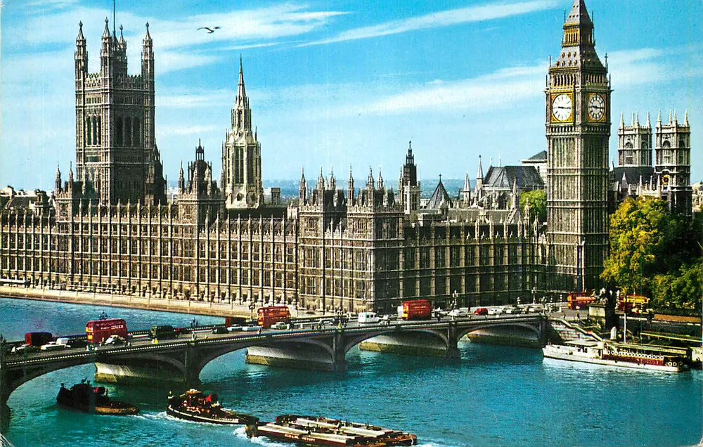 London — Ansicht des Parlaments und Big Ben — Verlag nicht sichtbar - Vorderseite