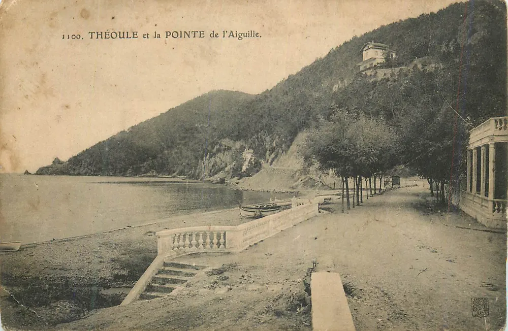 Théoule e a Ponta da Agulha — vista lacustre com escada e passeio — editor anônimo, n° 1100 - Frente