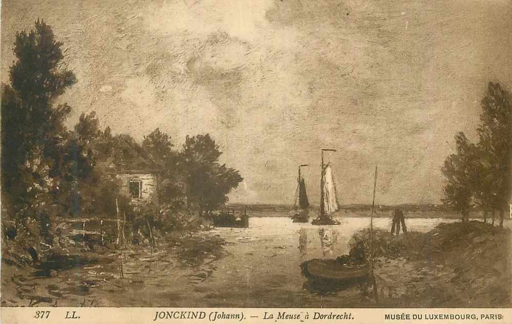 Die Meuse in Dordrecht — Jonckind (Johann) — Museum Luxembourg, Paris - Vorderseite