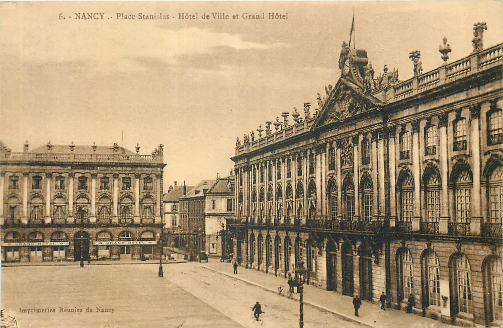 NANCY — Place Stanislas — Rathaus und Grand Hotel — Imprimeries Réunies de Nancy, n°6 - Vorderseite