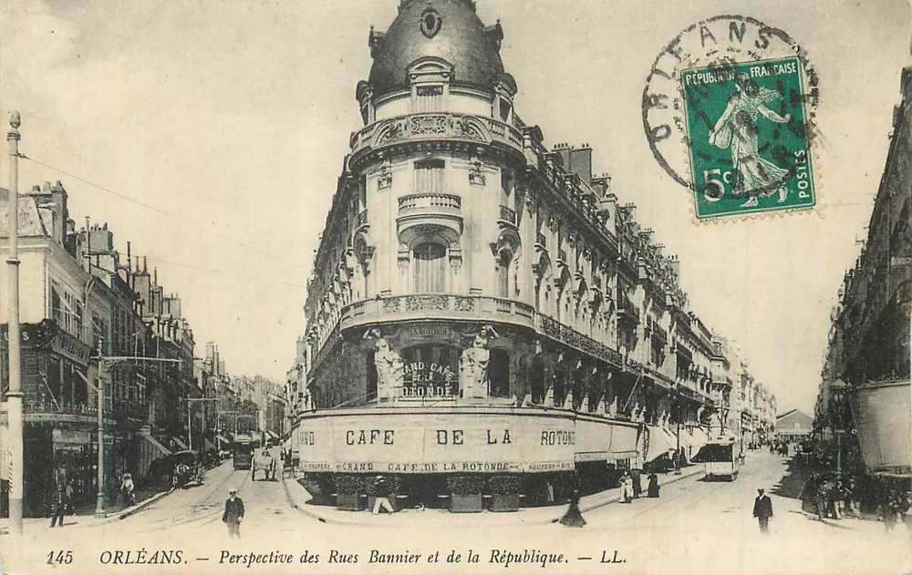 Orléans — Perspektive der Straßen Bannier und der République — LL. — n°145 - Vorderseite