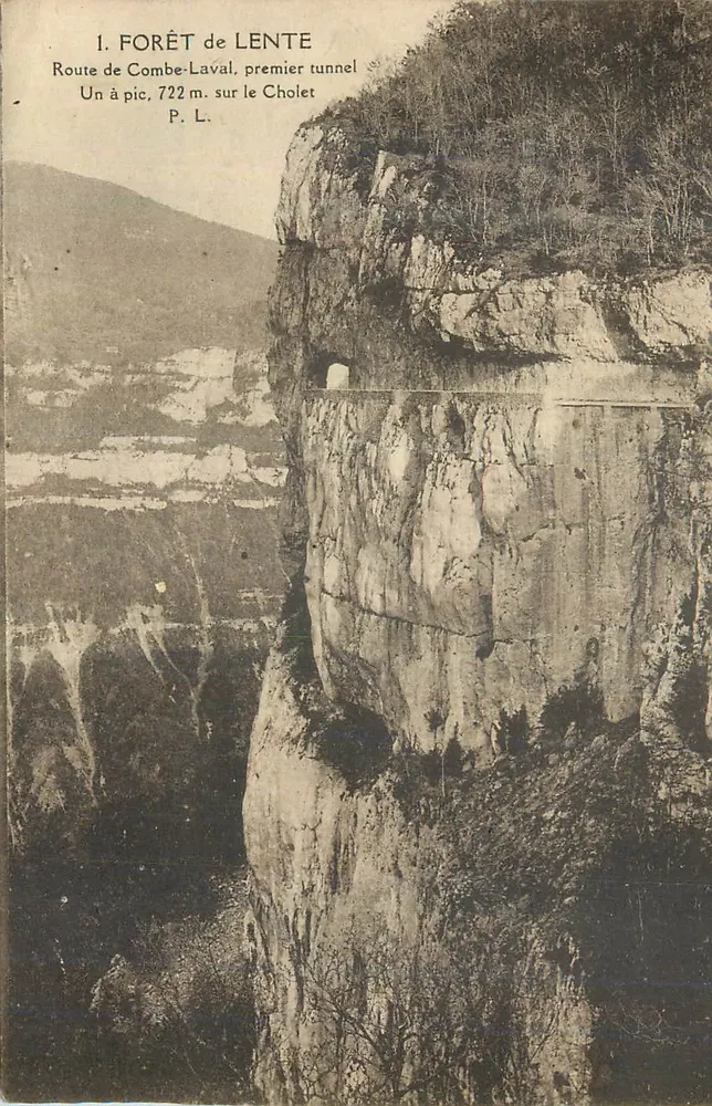 Forêt de Lente — Route de Combe-Laval, erster Tunnel, 722 m. auf dem Cholet — P.L. - Vorderseite
