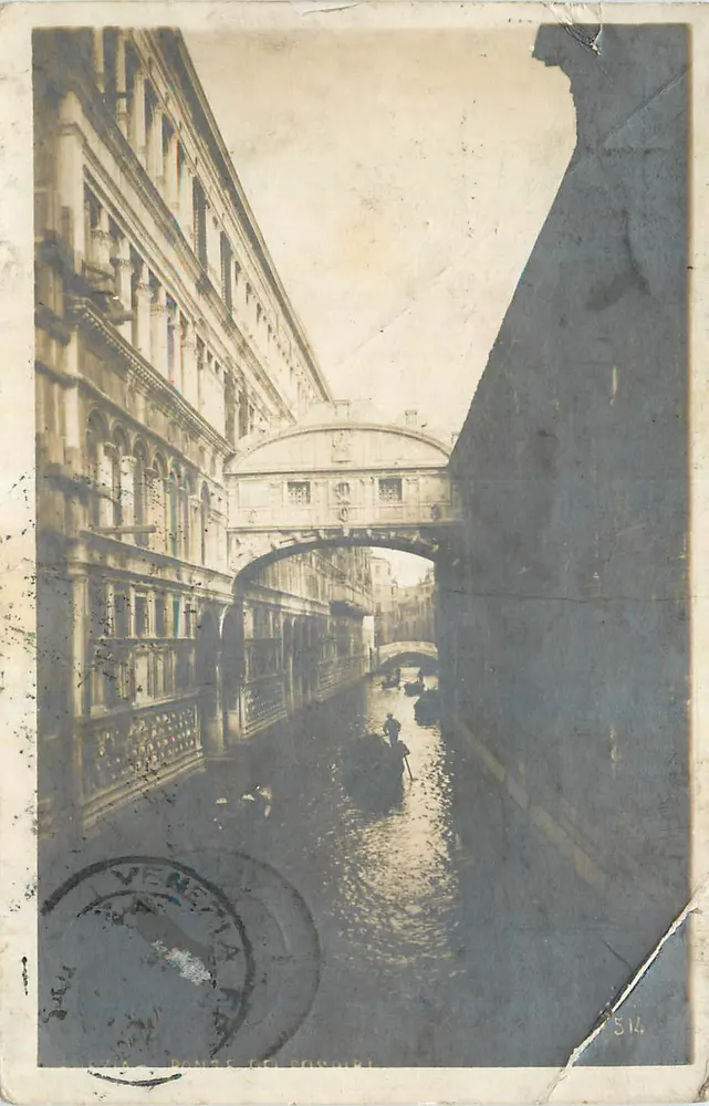 Ponte dei Ponsi — Venise — éditeur inconnu, n° de série 514 - Recto