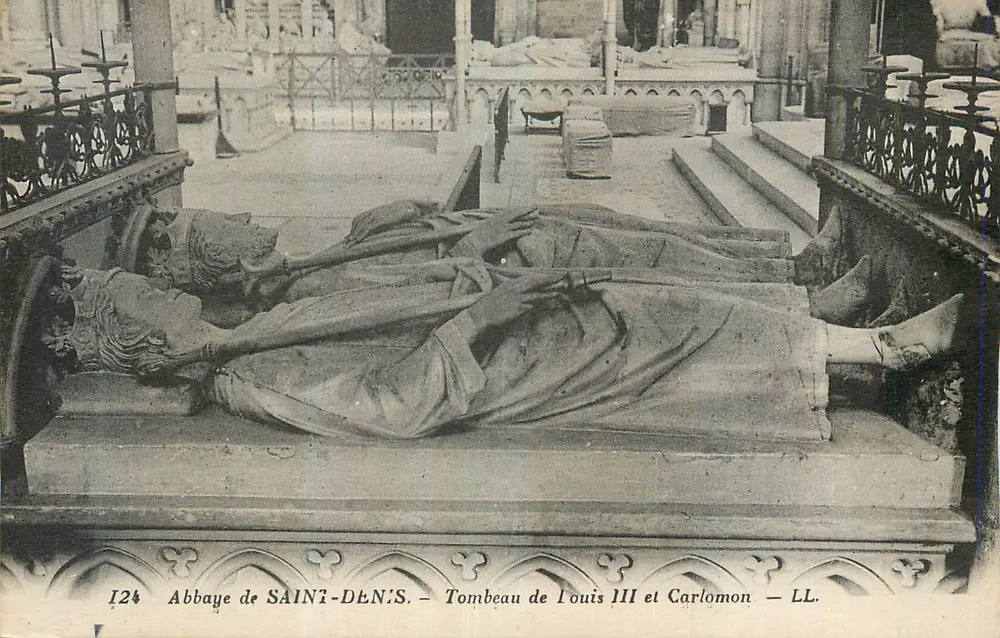 Abtei Saint-Denis — Grabmal von Louis III und Carloman - Vorderseite