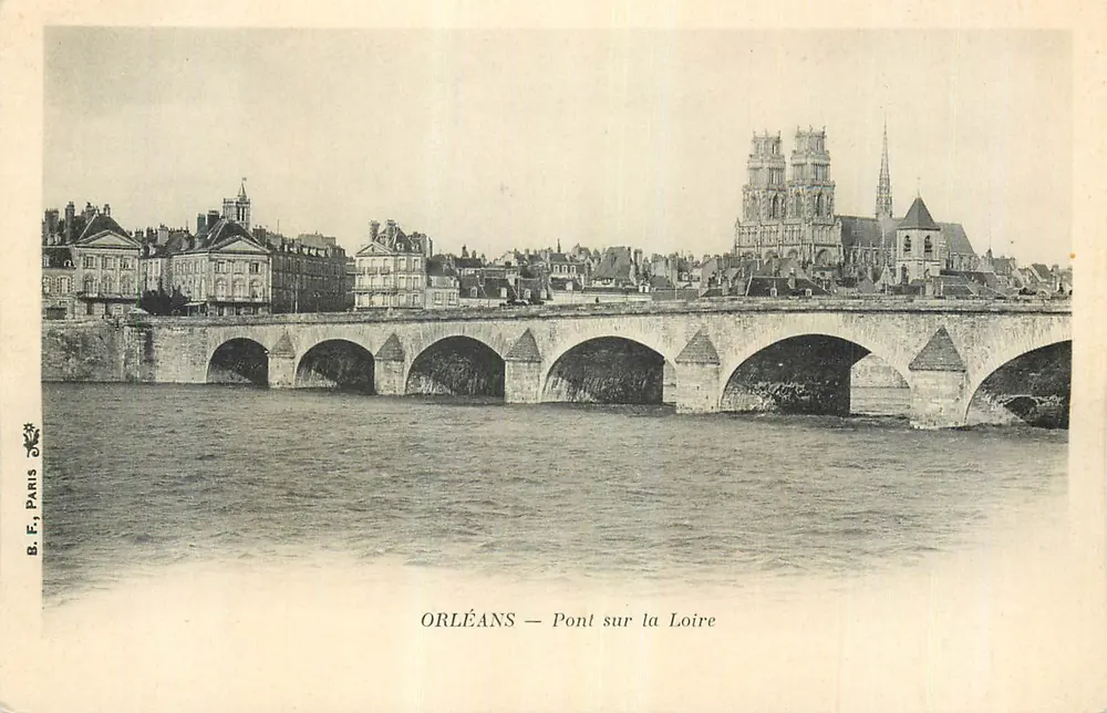 Orléans — Pont sobre o rio Loire — B.F., Paris - Frente