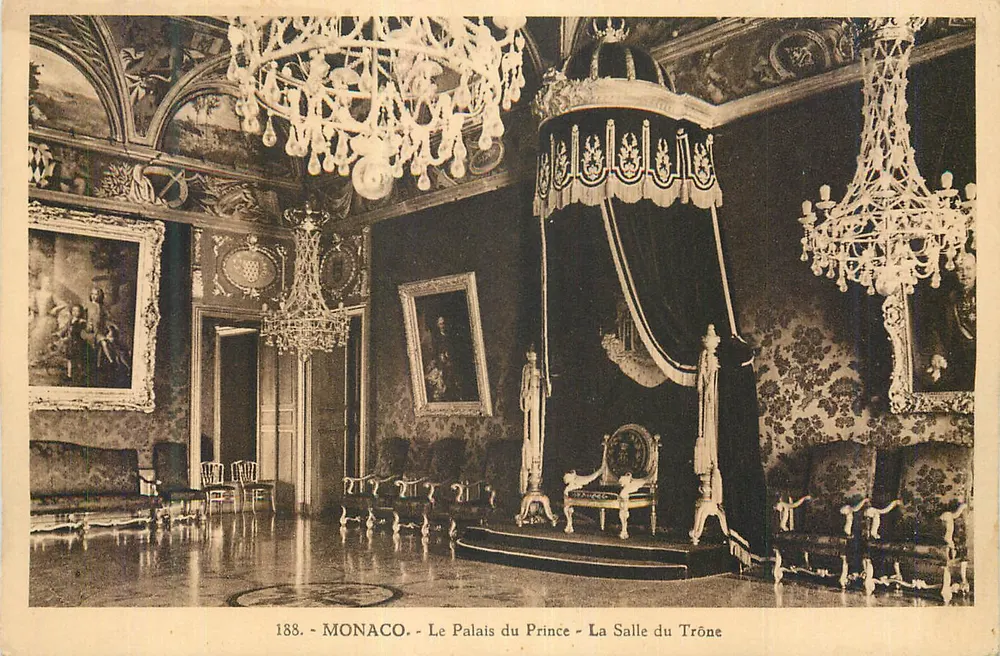 Monaco - Schloss des Prinzen - Thronsaal — 188. - MONACO. - Schloss des Prinzen - Thronsaal - Vorderseite
