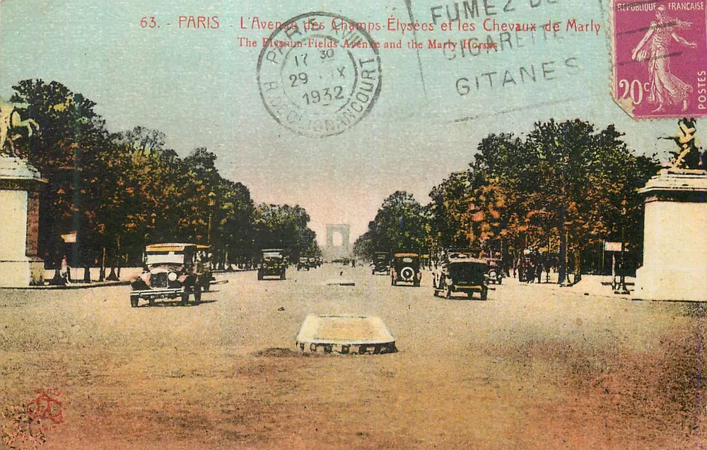 Paris - Die Avenue des Champs-Élysées und die Pferde von Marly — Verlag Gitanes, n°63 - Vorderseite