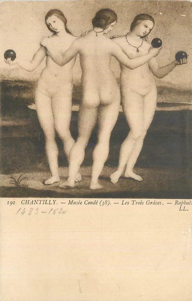 As Três Graças — Museu Condé (38) — Chantilly - Frente