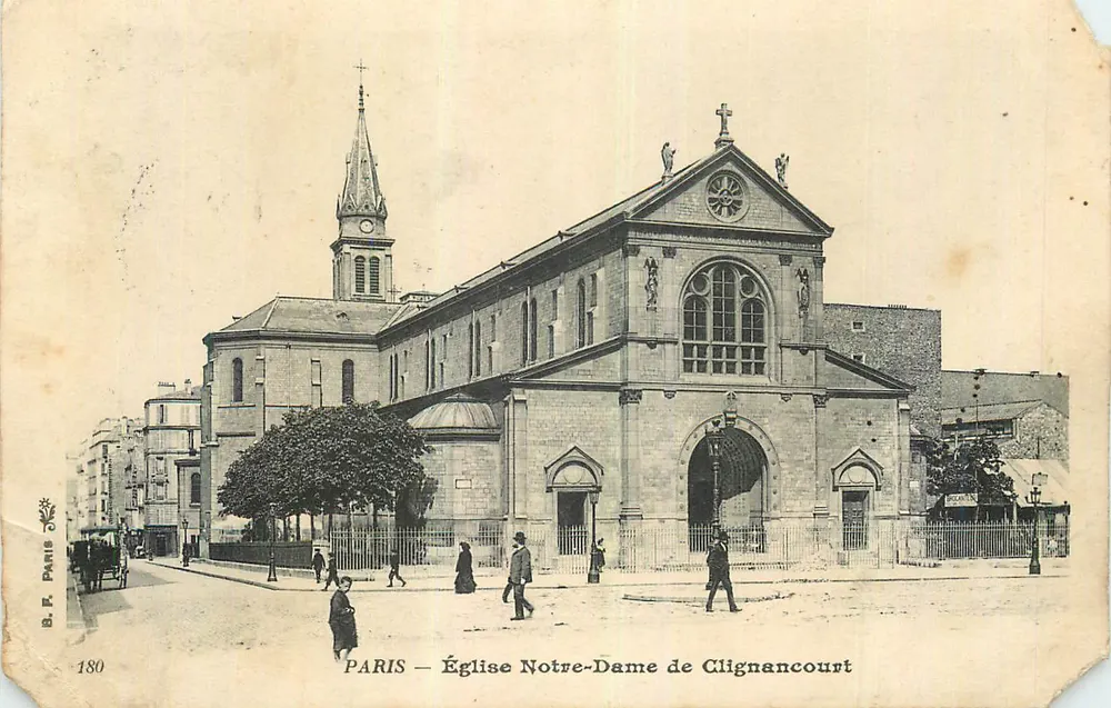 París — Iglesia de Notre-Dame de Clignancourt — B. E. Paris, n° 180 - Anverso